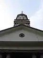 View of the steeple from the east end of the cathedral.