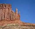 Dale Tower centered, and Chip Tower to right, from the east.