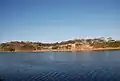 The Jinju Castle&nbsp;[ko] rampart along Nam River