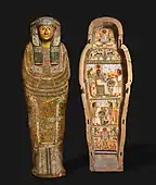 Coffin of Nesykhonsu; c.&nbsp;976&nbsp;BC; gessoed and painted sycamore fig; overall: 70&nbsp;cm; Cleveland Museum of Art (Cleveland, Ohio, US)