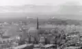 Skyline view of Grace Church (center) with Evans Chapel partially obscured, c. 1910