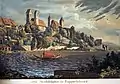 Schlosshalde around 1825 AD, aquatinta by Meinrad Kälin