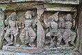 Terracotta relief in Lakshmi Janardan temple