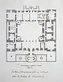 Original plan. The building extends 145&nbsp;ft (44m)