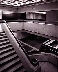 Denver General Hospital stairwell.