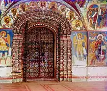 A 1911 image showing the central church of the Church of St. John in Yaroslavl, Russia