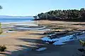 Daniel's Bay, Lunawanna where the tree line runs to the beach (2017)