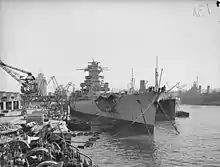 Jean Bart being repair at Casablanca port