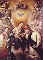 St. Catalina weddings  by Gregorio Vasquez de Arce y Ceballos, (Desposorios de Santa Catalina) 18th century. Oil on canvas 176 x 130&nbsp;cm
