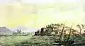 View of Rio de Janeiro. Gouache