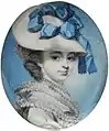 George Engleheart - Portrait of Unknown Woman&nbsp;– circa 1780&nbsp;– Frame with bracelet fitting - Victoria & Albert Museum