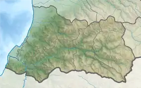 Map showing the location of Goderdzi Petrified Forest Natural Monument