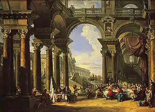 The Wedding at Cana (c. 1725), oil on canvas, 99.2 × 137.2 cm., Speed Art Museum