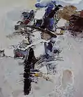 Gjelosh Gjokaj, Composition, 1991, combined technique, 100 × 70&nbsp;cm
