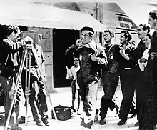 Gonzalo Menéndez Pidal records Lorca and other members of La Barraca in Calle Capitán Galán (Calle Príncipe) in Vigo in August 1932