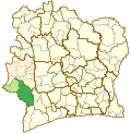 Guiglo Department from 2008 to 2012. (Other subdivision boundaries began to change in 2008.)