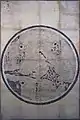 Rubbing of a mirror dedicated by Matsuura Takeshirō at Kitano Tenmangū depicting Hokkaidō and the islands of the northern seas