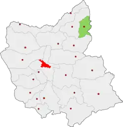 Location of Hurand County in&nbsp;East Azerbaijan&nbsp;province