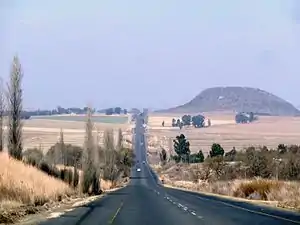 Houtkop, a 170-metre (560&nbsp;ft) outcrop of Drakensberg basalt in the Free State, South Africa