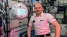 Alexander Gerst with CIMON