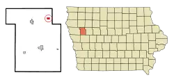 Location of Galva, Iowa