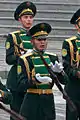 A soldier during the exhibition drill