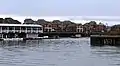 Liverpool Water Sports Centre, Queen's Dock with Mariner's Wharf housing in the background(1993–94)