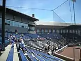 Seating behind home plate