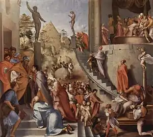 Jacopo Pontormo, Joseph in Egypt, 1515–1518, oil on wood, 96 x 109 cm, National Gallery, London