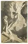 Henry Fuseli: Dante Observing the Soaring Souls of Paolo and Francesca, pen and ink, c.&nbsp;1800