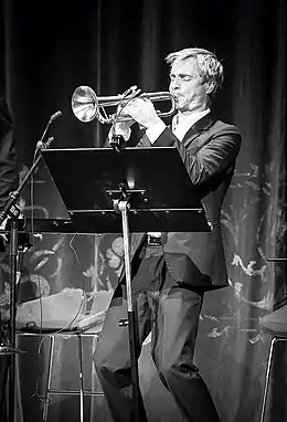 Nymark with Kaba Orchestra at Oslo Jazzfestival 2016.