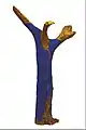 Conductor, 2009colored wood, height 112&nbsp;cmMNMA, Jagodina