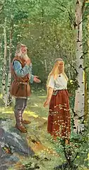 Väinämöinen and Aino, Sigfrid Keinänen&nbsp;[fi], 1896