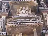 Shiva Sculpture on Outer Wall, Chaturbhuj Temple, Khajuraho India