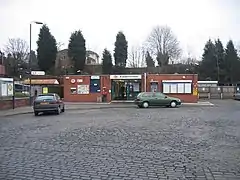 The 1974 brick station building, in 2006.