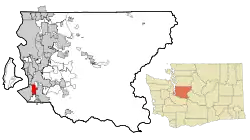 Location of Lakeland North, Washington