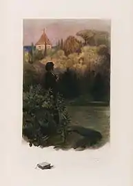 Romuald thinks he sees the silhouette of Clarimonde in his garden.