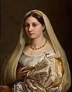 RaphaelWoman with a Veil. 82 × 60&nbsp;cm.