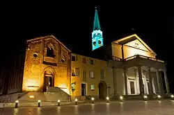 Church of San Vito Martire and on the left, the medioeval St. Stephen's Oratory