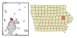 Location of Robins, Iowa