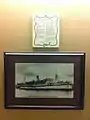 HMHS&nbsp;Llandovery Castle (210 dead, 24 survivors, June 1918) plaque, Stadacona Health Centre