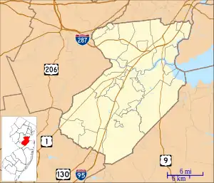 Benjamin Shotwell House is located in Middlesex County, New Jersey