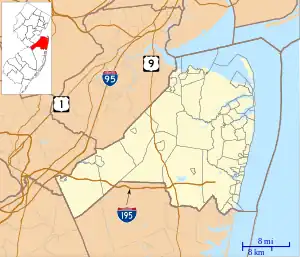 Shadow Lawn (New Jersey) is located in Monmouth County, New Jersey
