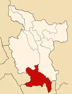 Location of Tocache in the San Martín Region