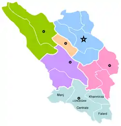 Location of Falard County in&nbsp;Chaharmahal and Bakhtiari&nbsp;province (bottom,&nbsp;right)