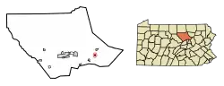 Location of Hughesville in Lycoming County, Pennsylvania