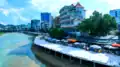 A corner of the Bằng river flowing through the center of Cao Bằng city