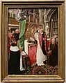 Charlemagne (left) attending mass, by the Master of Saint Giles, c. 1500, National Gallery