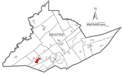 Location in Centre County