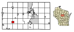 Location of Stratford in Marathon County, Wisconsin.